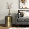 Corbin - Metal Side Table - Antique Gold - Image 5