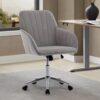 Adjustable Office Chair, Ergonomic Swivel Chair With Comfortable Backrest Seat - Gray - Image 2