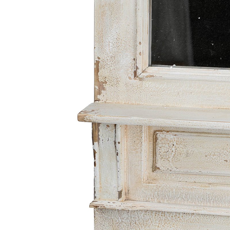 Classic Vintage Antique Wall Mirror, French Country Wall Decor - White - Image 4