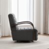 360° Swivel Accent Chair With Armrests, Comfy Lounge Reading Chair - Gray - Image 7