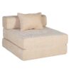 Convertible Floor Sofa Bed With Fixed Shape Frame For Living Room - Beige - Image 16