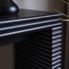 Modern Wood Console Table With Ribbed Legs - Antique Black / Black - Image 14