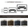 Modular Sectional Reversible U Shaped Couch Set, Free Combination Minimalist Style Oversized 8 Seat Convertible Sofa - Gray - Image 10