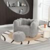 Soft Bean Bag Chair With High Resilient Foam (Chips) - Gray - Image 15