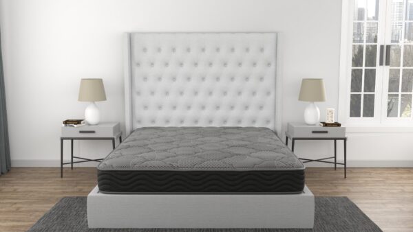 CS Hybrid - 8" Twin Pocket Coil Mattress - Black / Gray
