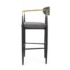 Barstools (Set of 2), Counter Height Upholstered Bar Stools With Backs And Iron Legs For Kitchen Island Fabric Seating 260Lbs Weight Capacity - Gray - Image 9