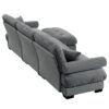 Super Comfort Oversized Modular Velvet Sectional Sofa With Movable Ottoman Corner Sectional - Gray - Image 14