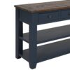 49'' Rectangular Solid 3 Drawer 2 Shelf Console Table - Blue - Image 12