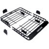 Motoring Rooftop Cargo Carrier Basket Steel 42" Universal Fit Roof Rack - Black - Image 11