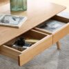 Low Table, Coffee Table With Storage Shelf - Natural - Image 11