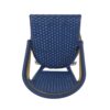 Outdoor Rattan And Aluminum French Barstools Set - Navy Blue - Image 10