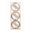 3 Mirror Piece Wall Mirror InRectangular Frame, Home Wall Decor For Bedroom Living Room - Brown - Image 2