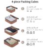4 Piece Luggage Set Suitcase Set, Abs Hard Shell Lightweight Expandable Travel Luggage With 4 Packing Cubes, Tsa Lock, Spinner Wheels (16 / 20 / 24 / 28) - Khaki - Image 7