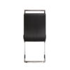 Dining Chairs Set, Kitchen Modern Metal Chairs With Padded Seat High Back And Sturdy Chrome Legs, Chairs For Dining Room (Set of 4) - Black - Image 12