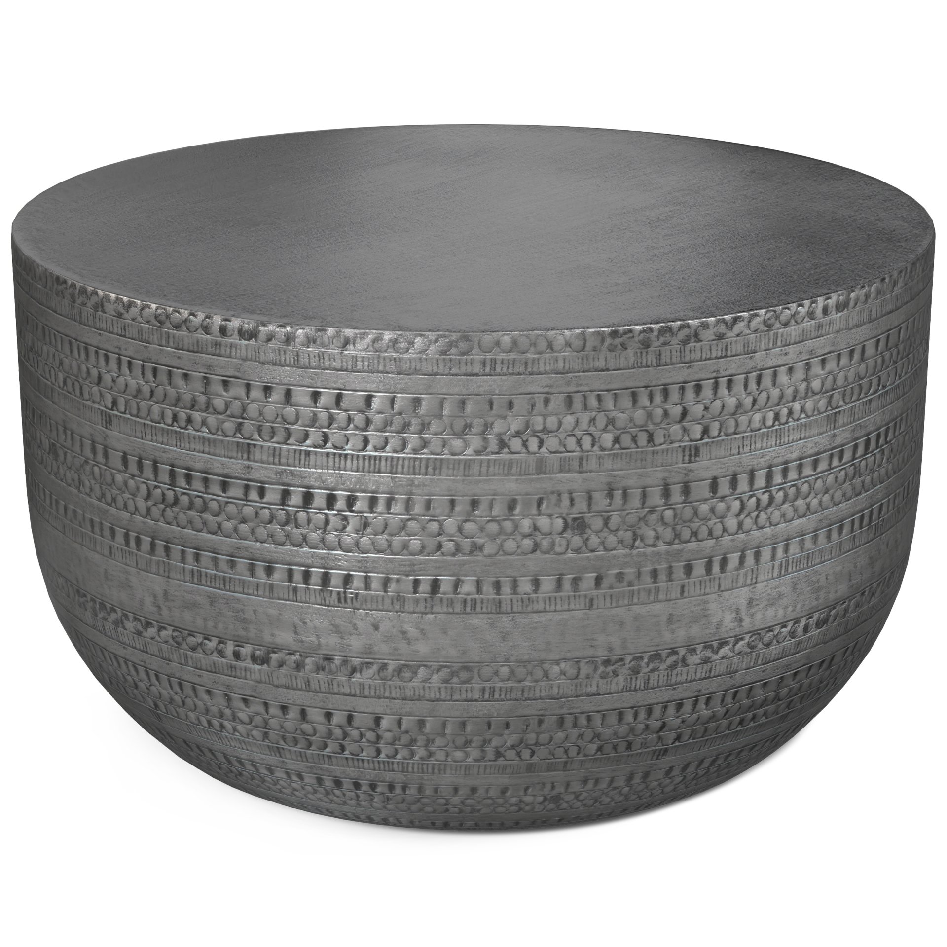 Johnsen - Metal Coffee Table - Antique Silver - Image 2