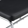 Shoe Changing Bench With Silver Metal Legs For Versatile Use - Black - Image 11