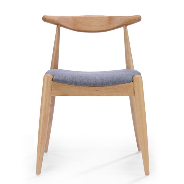 Candescent - Dining Chair With Curved Back And Wood Frame (Set of 2) - Gray