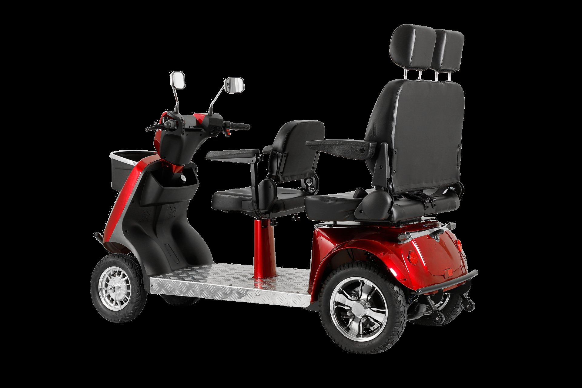 Electric Mobility Recreational Travel Scooter For Adults, Mobility Scooters, 4 Wheel Powered Mobility Scooters - Red - Image 3