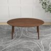 Ada - Mid-Century Modern Style Oval Dining Table - Brown - Image 12