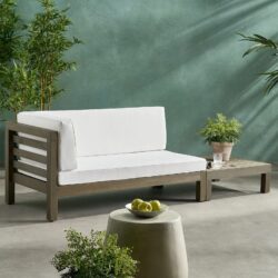 Oana - Left Corner Bench And Coffee Table - White