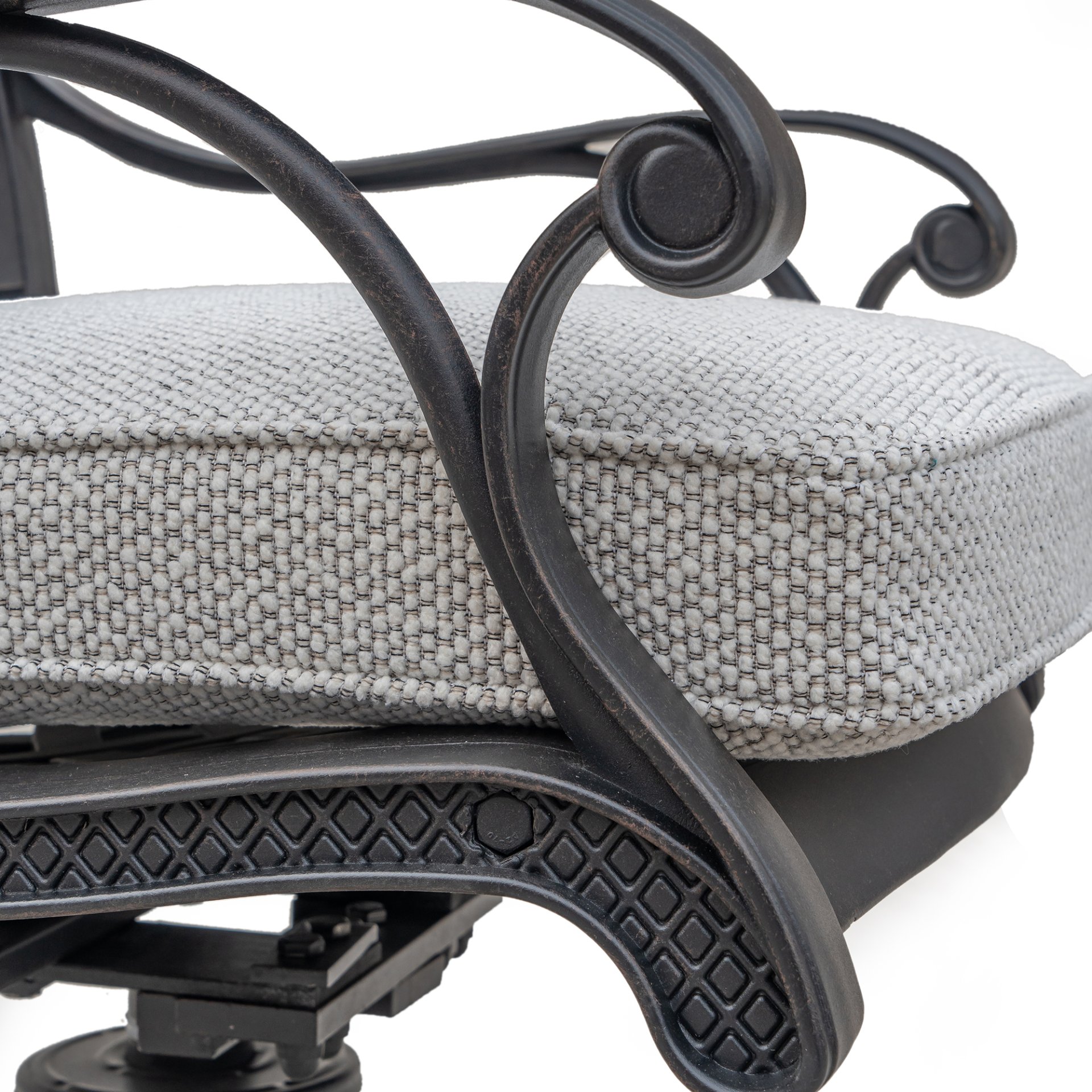 Durable Outdoor Dining Swivel Rockers With Cushions (Set of 2) - Sandstorm - Image 2