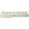 Upholstered Sofa Free Combined Sofa Couch With 2 Chaise Lounge And 5 Back Pillows For Living Room - Beige - Image 23