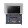 Americana - 66 In Fireplace TV Stand For TVs Up To 80" - Blue - Image 5
