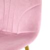Modern Simple Light Luxury Dining Chair With Gold Metal Legs (Set of 4) - Pink Flannelette - Image 21