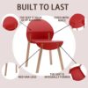 4 Piece Set Of Single Chairs With A Design Combining Modern And Traditional Elements, Durable And Comfortable - Crimson - Image 11