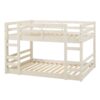 Classic Solid Wood Stackable Twin Over Twin Bunk Bed Frame - White - Image 3