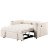 Multi Functional Sofa Bed With Cup Holder And USB Port For Living Room Or Apartments - Milk White - Image 18