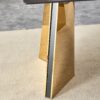 Patterned Slab Dining Table With Golden Stainless Steel Butterfly Legs - Black / Gold - Image 9