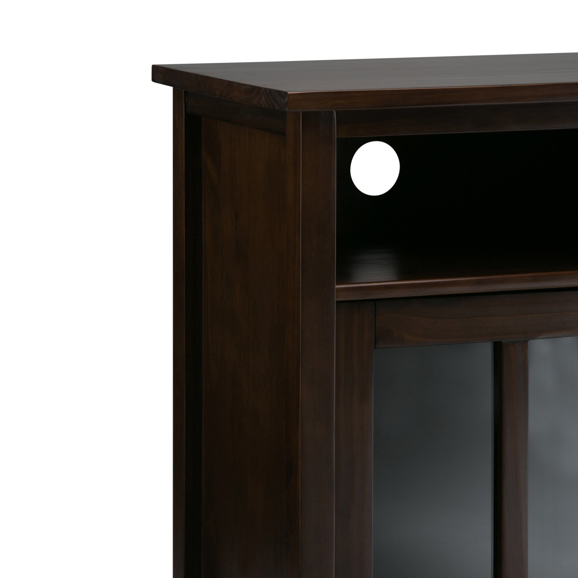 Warm Shaker - Medium Storage Media Cabinet - Tobacco Brown - Image 3