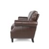 Contemporary Loveseat With Nailhead Trim - Dark Brown - Image 8
