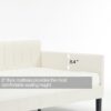 Elena - Twin Upholstered Daybed, Ribbed Tufted Backrest - Beige - Image 8