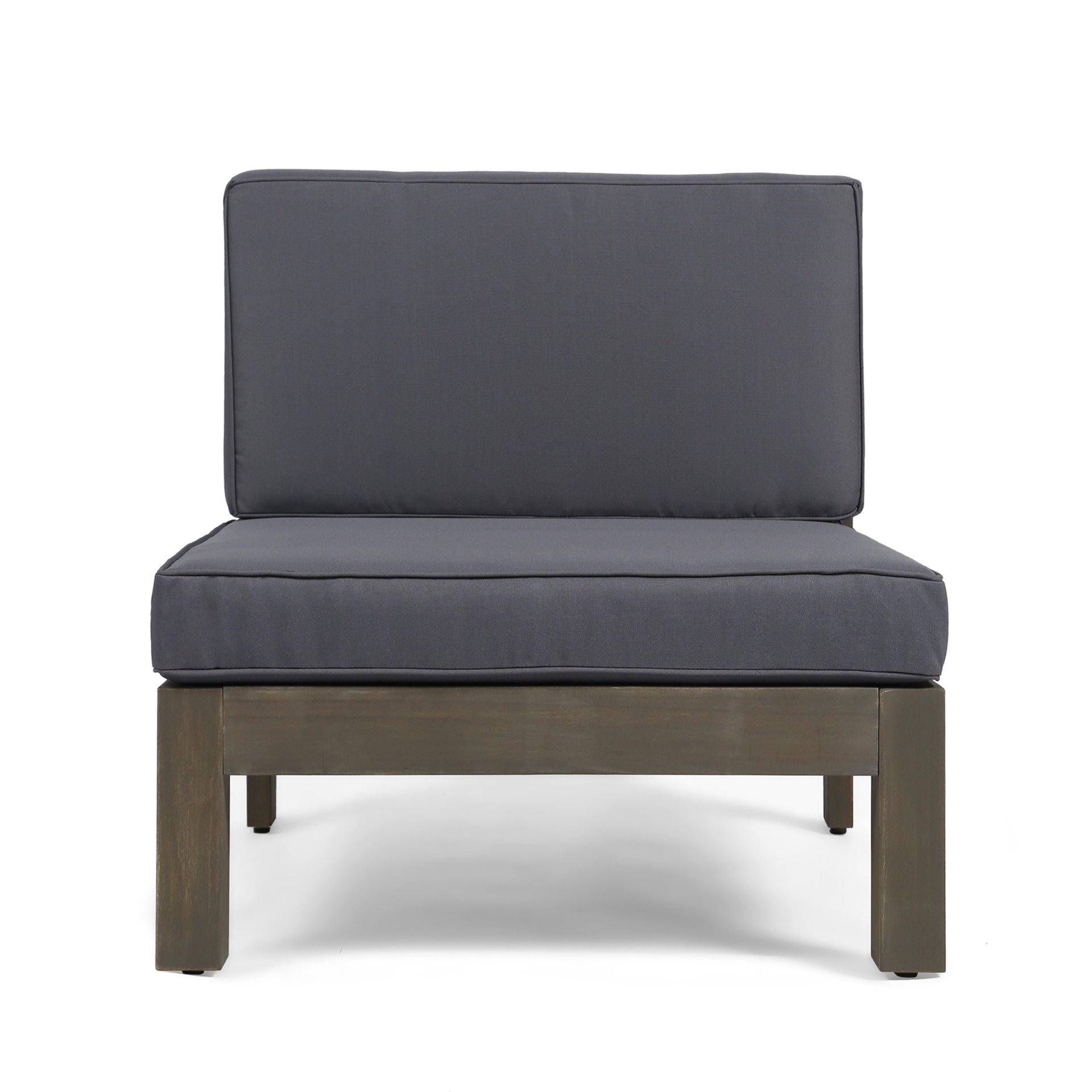 Oana - Contemporary 3 Piece Sofa Set With Water Resistant Cushions - Dark Gray - Image 8
