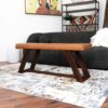 Marley - Genuine Leather Bench - Amber - Image 12