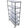 84" x 48" x 20" 6 Tier 6000Lbs Capacity Nsf Metal Shelf Wire Shelving Unit, Heavy Duty Adjustable Storage Rack With Wheels & Shelf Liners For Commercial Grade Utility Steel Storage Rack - Black - Image 5