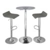 Spyra Ale - 3 Piece Contemporary Adjustable Bar With Light Up Set - Chrome / Clear / Gray - Image 2