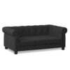 Modern Elevated Dog Sofa Bed For Small And Medium Dogs, Comfortable Linen Pet Bed - Black - Image 10