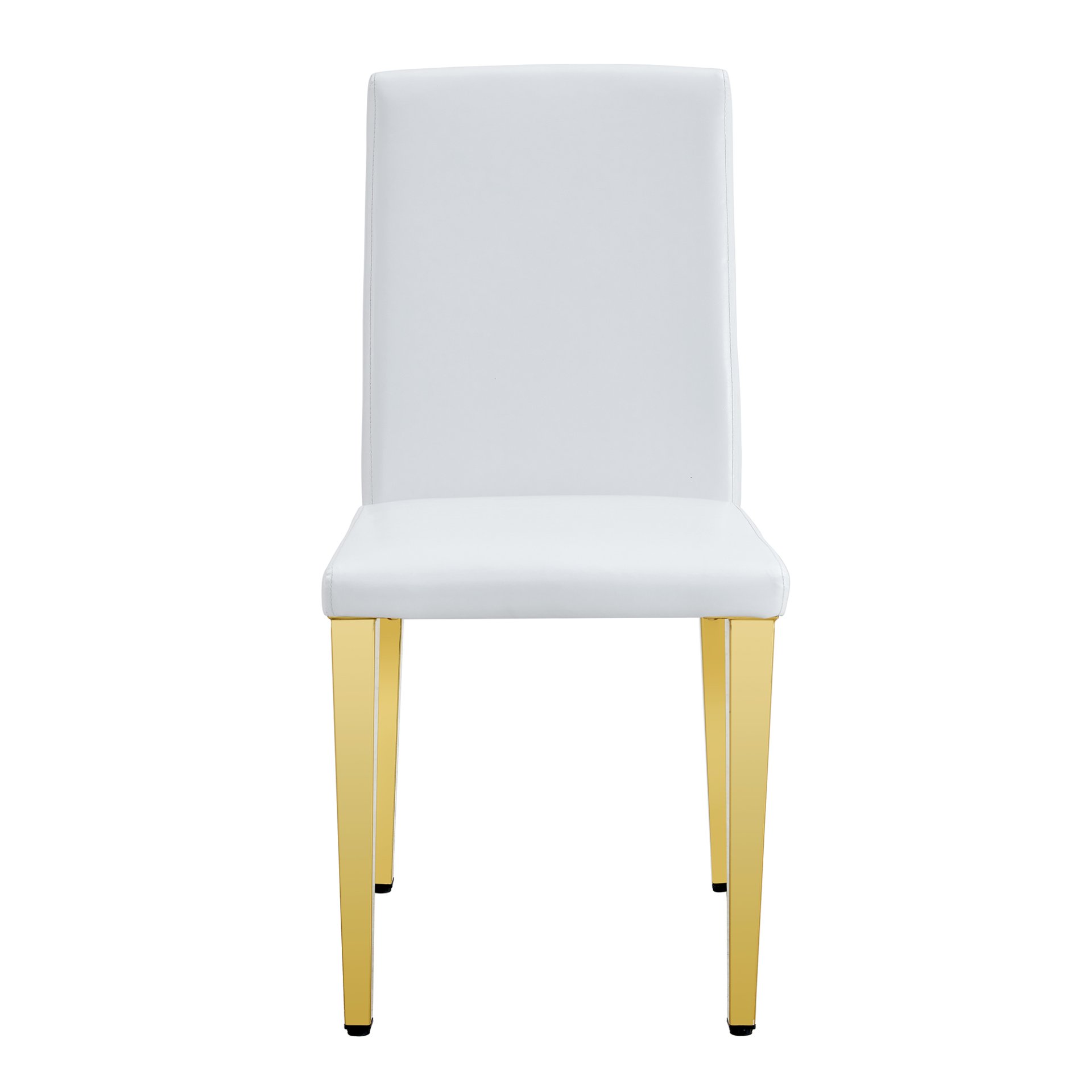 (Set of 4) Backrest Chairs With Gold Metal Legs A Perfect Match, Suitable For Minimalist And Contemporary Home Decor Styles - White / Gold - Image 10