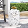 Metal End Table Large - White - Image 4