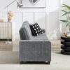 Modern Sofa Compressed 3 Seater Couch For Living Room Bedroom Office - Gray - Image 6