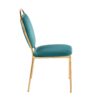 Keyhole - Contemporay / Glam Dining Chair (Set of 2) - Gold / Green - Image 3