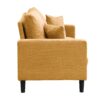 Modern Upholstered Resilience 3 Seater Sofa, Comfy Wooden Frame - Orange - Image 6