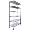 6 Tier 6000Lbs Capacity Nsf Metal Shelf Wire Shelving Unit, Heavy Duty Adjustable Storage Rack With Wheels & Shelf Liners For Commercial Grade Utility Steel Storage Rack - Black - Image 16