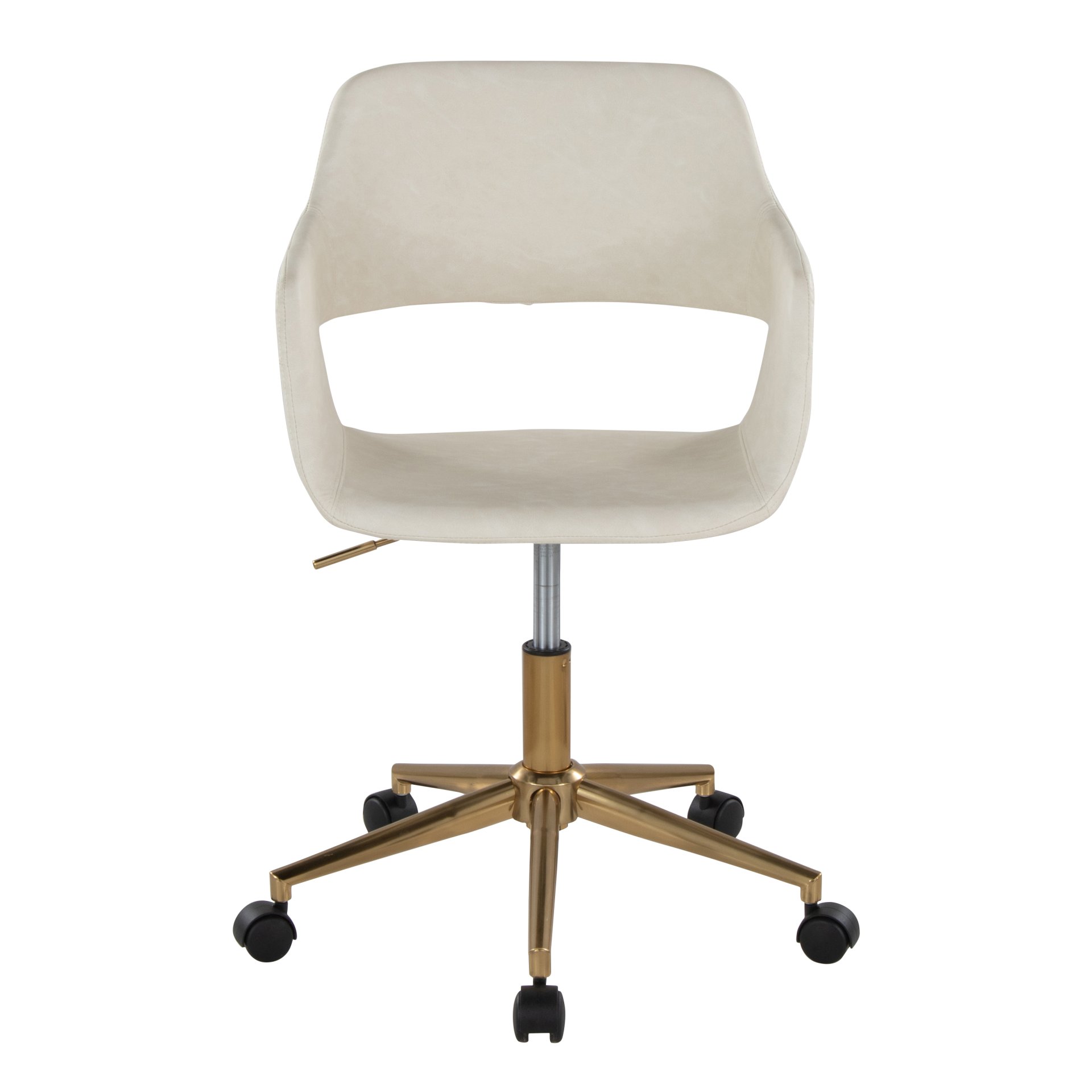 Margarite - Contemporary Task Chair - Gold / Cream - Image 5