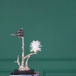Aluminum Candle Holder & Marble Stand - Multicolor