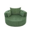 360° Swivel Chair Accent Barrel Chair Swivel Round Sofa Chair With 3 Removable Pillows For Living Room, Office And Hotel - Green - Image 17