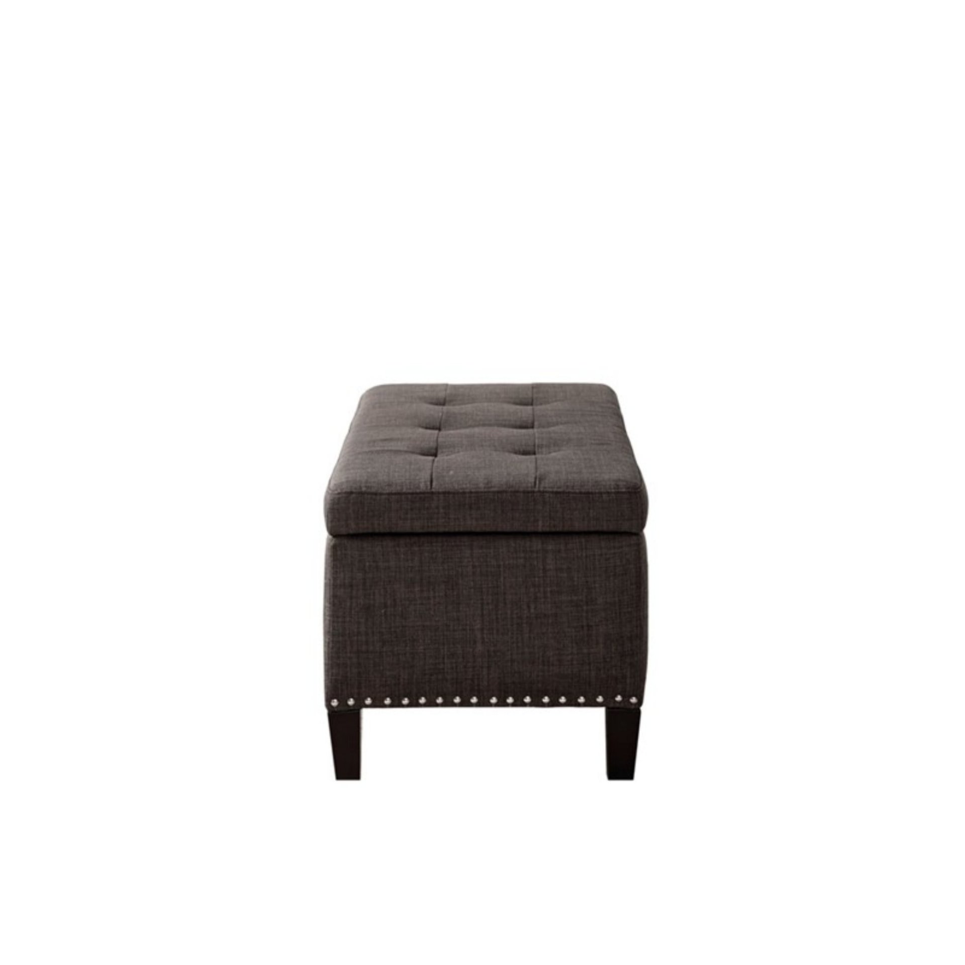 Tufted Top Soft Close Storage Bench - Charcoal - Image 4